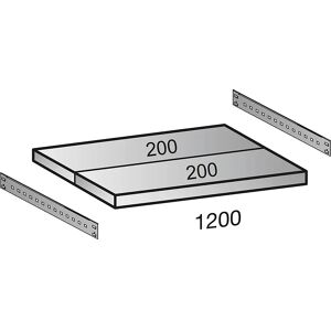 kaiserkraft Balda para estantería ensamblable CLEANA, anchura de balda 1200 mm, profundidad 400 mm