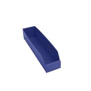 kaiserkraft Caja de plástico para estanterías, plegable, LxAxH 450x100x100 mm, azul, UE 25 unidades