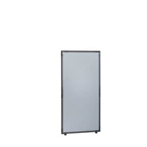 kaiserkraft Pared separadora, plástico, marco gris pizarra, gris plata, HxA 1300 x 650 mm