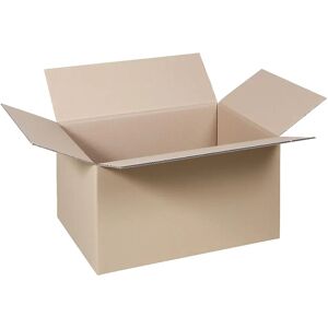 kaiserkraft Caja plegable, FEFCO 0201, de papel ondulado doble, dimensiones interiores 410 x 320 x 240 mm, UE 50 unid.