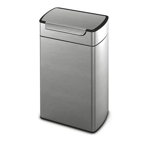 simplehuman Colector de residuos Touch, acero inoxidable mate, capacidad 40 l, H x A x P 710 x 400 x 300 mm
