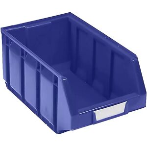 kaiserkraft Caja visualizable de polietileno, L x A x H 345 x 205 x 164 mm, azul, UE 24 unid.