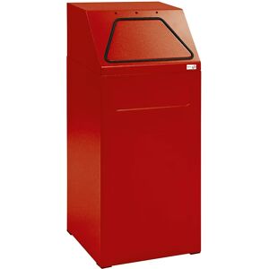 kaiserkraft Recipiente de reciclaje, capacidad 65 l, A x H x P 400 x 960 x 380 mm, chapa de acero, rojo RAL 3000