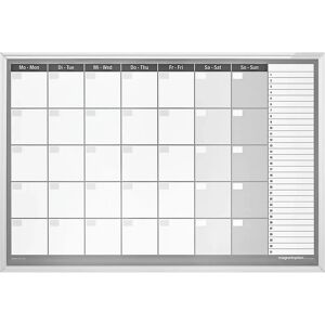 magnetoplan Planificador mensual tipo CC, incl. juego de accesorios, semana de 7 días, acero esmaltado, A x H 920 x 625 mm