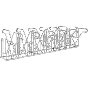 kaiserkraft Aparcadero para apoyar bicicletas, modelo 4600 XBF, por ambos lados, 2 x 6 plazas