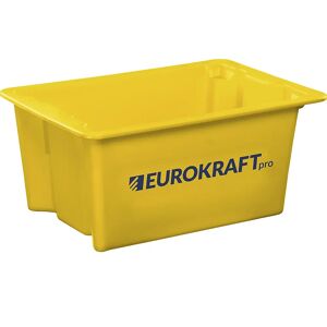 eurokraft pro Recipiente apilable por giro de polipropileno apto para alimentos, capacidad 6 l, UE 4 unid., paredes y fondo cerrados, amarillo