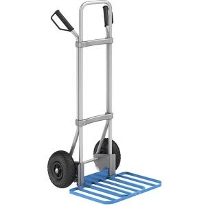 eurokraft pro Carretilla de aluminio para sacos, A x P de la pala para paquetes 430 x 450 mm, azul, neumáticos, a partir de 5 unid.