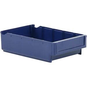 kaiserkraft Caja de polipropileno para estanterías, azul, LxAxH 300 x 188 x 80 mm, UE 20 unidades