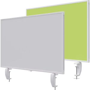 magnetoplan Pared separadora de sobremesa VarioPin, pizarra blanca/fieltro, anchura 800 mm, verde