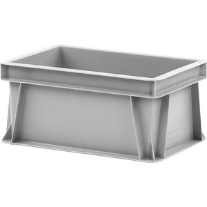 kaiserkraft Euro-recipiente apilable, capacidad 6 l, L x A x H 300 x 200 x 145 mm, PP, gris, a partir de 10 unid.