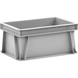 kaiserkraft Euro-recipiente apilable, capacidad 6 l, L x A x H 300 x 200 x 145 mm, PP, gris