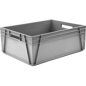 kaiserkraft Euro-recipiente apilable, capacidad 123 l, L x A x H 800 x 600 x 300 mm, PE, gris, a partir de 10 unid.