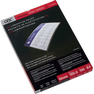 GBC Lámina para plastificar HighSpeed™ brillante, grosor de lámina 125 µm, UE 100 unid., para formato A4