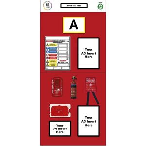 kaiserkraft Cartel informativo para etiquetado individual de estanterías, protección contra incendios, H x A 2000 x 900 mm, rojo