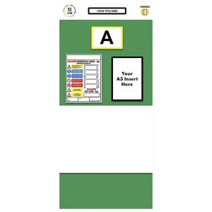 kaiserkraft Cartel informativo para etiquetado individual de estanterías, pizarra blanca, H x A 2000 x 900 mm, verde