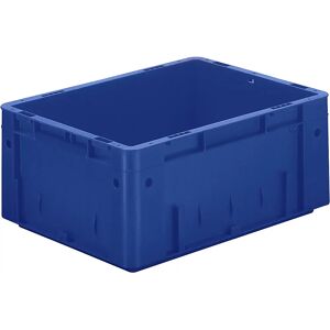 kaiserkraft Euro-recipiente para cargas pesadas, polipropileno, capacidad 14,5 l, L x A x H 400 x 300 x 175 mm, paredes cerradas, fondo cerrado, azul, UE 4 unidades