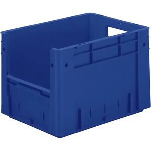 kaiserkraft Recipiente apilable euronorma, capacidad 23,3 l, L x A x H 400 x 300 x 270 mm, UE 4 unid., azul