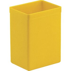 kaiserkraft Caja insertable, altura 122 mm, amarillo, LxA 94x73 mm, UE 30 unidades