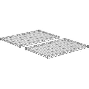 kaiserkraft Balda para estantería de malla de alambre de acero, cromada, carga por balda 150 kg, anchura 910 mm, profundidad 610 mm, UE 2 unid.