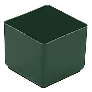 kaiserkraft Caja insertable, altura 40 mm, verde, LxA 49x49 mm, UE 50 unidades