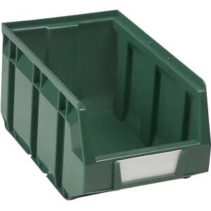 kaiserkraft Caja visualizable de polietileno, L x A x H 237 x 144 x 123 mm, verde, UE 38 unid.