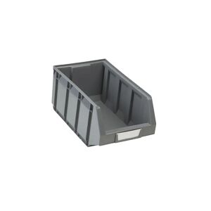 kaiserkraft Caja visualizable de polietileno, L x A x H 345 x 205 x 164 mm, gris, UE 24 unid.