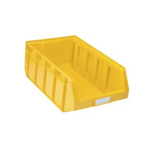 kaiserkraft Caja visualizable de polietileno, L x A x H 485 x 298 x 189 mm, amarillo, UE 12 unid.