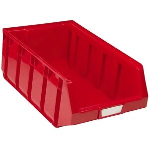 kaiserkraft Caja visualizable de polietileno, L x A x H 485 x 298 x 189 mm, rojo, UE 12 unid.