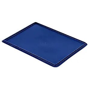 kaiserkraft Tapa de cubierta para recipientes apilables, UE 4 unidades, L x A 400 x 300 mm, azul