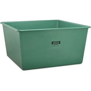 CEMO Recipiente grande de PFV, capacidad 3300 l, L x A x H 2040 x 2040 x 1030 mm, verde