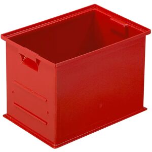 kaiserkraft Caja apilable de transporte, L x A x H 465 x 314 x 300 mm, color rojo, UE 6 unidades