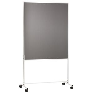 kaiserkraft Panel para conferencias, desplazable, tapizado de tela, gris, H x A x P 1800 x 1000 x 500 mm, de una pieza