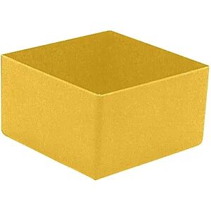 kaiserkraft Caja insertable, altura 63 mm, amarillo, LxA 108x108 mm, UE 50 unidades