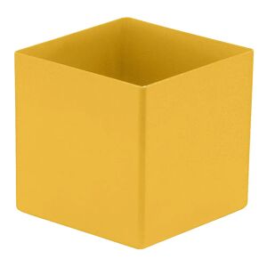 kaiserkraft Caja insertable, altura 90 mm, amarillo, LxA 99x99 mm, UE 50 unidades