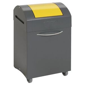 kaiserkraft Recipiente para separar materiales, con extinción de llamas, capacidad 45 l, A x H x P 380 x 650 x 320 mm, abertura de introducción amarillo señal