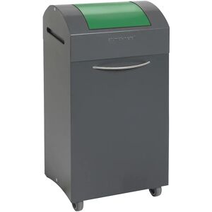 kaiserkraft Recipiente para separar materiales, con extinción de llamas, capacidad 60 l, A x H x P 380 x 790 x 320 mm, abertura de introducción verde tráfico