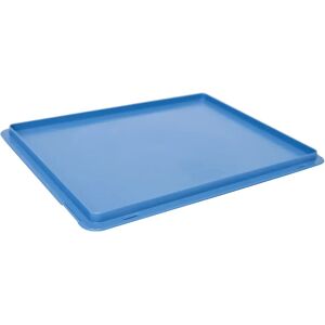 kaiserkraft Tapa para recipiente apilable euronorma, UE 2 unid., LxA400 x 300 mm, azul