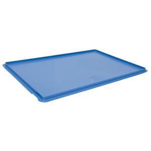 kaiserkraft Tapa para recipiente apilable euronorma, UE 2 unid., LxA 600 x 400 mm, azul