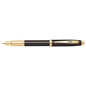 Sheaffer VFM Chrome Fountain Pen with Gold Tone Appointments and Medium Nib