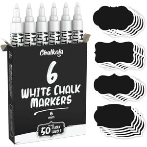 Extra Fine Tip Liquid Chalk Markers (10 Pack) - Dry Erase Marker Pens for  Blackboard, Windows, Chalkboard Signs, Bistro - 1mm Tip - 50 Chalk Labels  included Extra Fine Tip - 1mm
