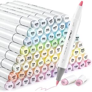 Ohuhu Rotuladores Punta Pincel 36 Colores, Rotuladores Lettering  Rotuladores Punta Fina, Rotuladores Profesionales Acuarelables para Adultos  Dibujo