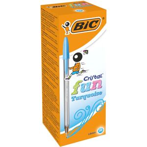 Bic Bolígrafo  Cristal Fun turquesa 20u