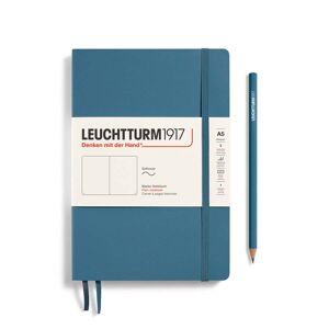 Leuchtturm Libreta  A5 tapa blanda liso stone blue