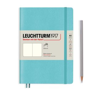Leuchtturm Libreta  A5 tapa blanda liso aquamarine