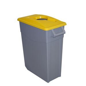 Denox Contenedor  Reciclo 65L - Tapa abierta amarillo