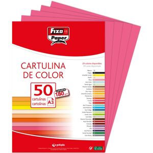 Fixo Cartulina A3 180g 50u Fucsia