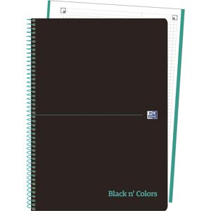 Oxford Notebook1 A4 5X5 80H  Black N'Colours turquesa