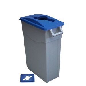 Denox Contenedor  Reciclo 65L - Tapa abierta azul