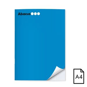 Abacus Libreta grapada  A4 48 hojas 4x4 azul