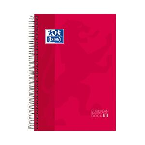 Oxford Notebook  EuropeanBook 5 A4+ 120 hojas 5x5 tapa extradura rojo